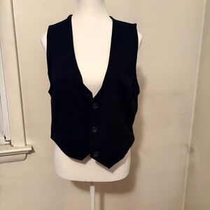 American Eagle Outfitters Black and White Layered Top